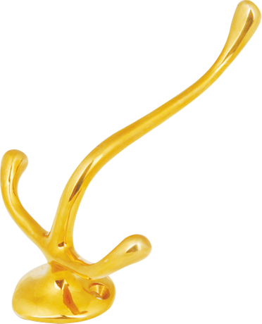 Gancho de banheiro de latão montado na parede